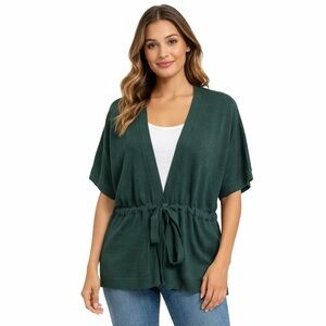 Knot Sisters Cinched Tie Waist Sweater